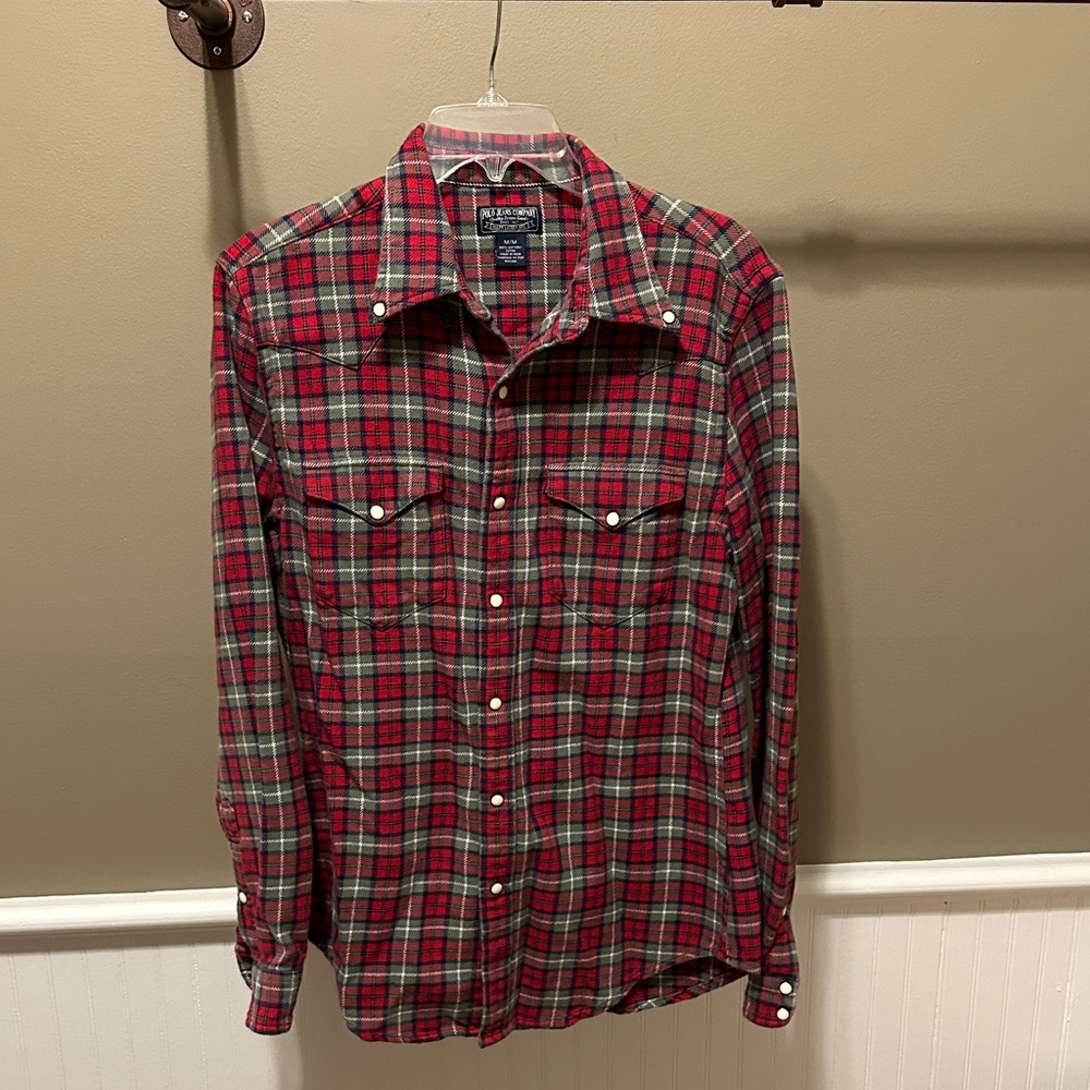 Polo by Ralph Lauren Red and Green Plaid Button-Down Shirt